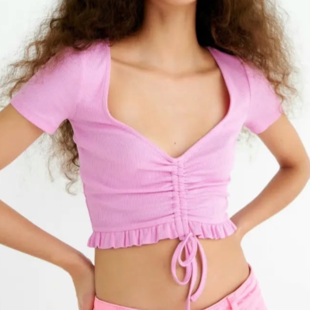 zara pink summer top